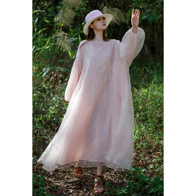 高端真丝桑蚕丝连衣裙