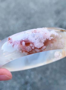 62圈冰透网红百搭风海洋玛瑙手镯