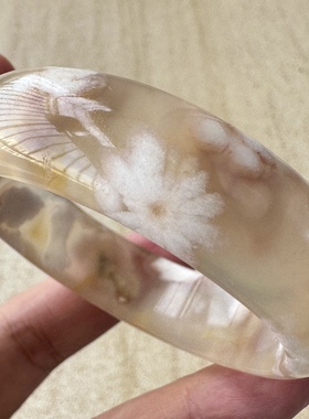 万千少女风玻璃体红花玛瑙手镯