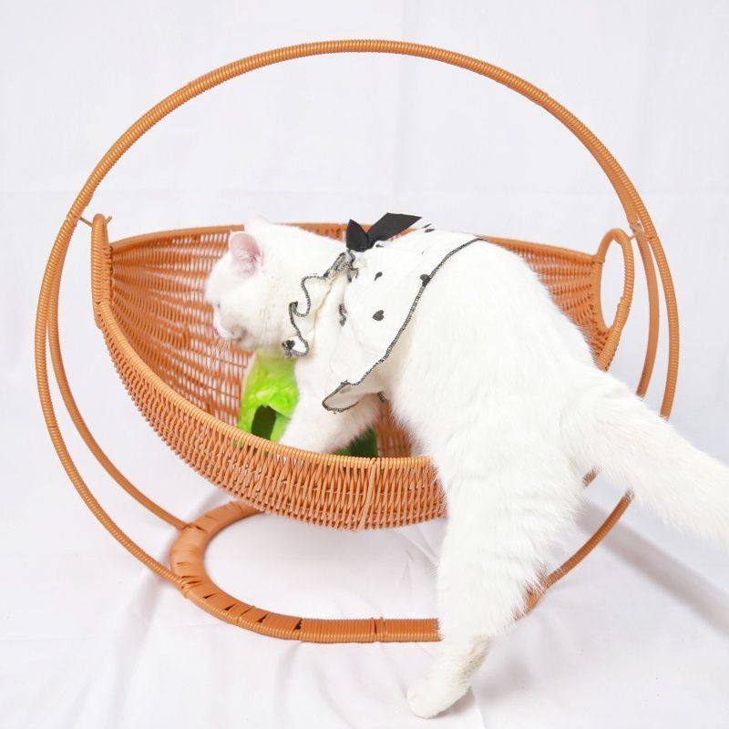 宠物猫咪秋千水果摇篮水果盘客厅上档次零食糖果篮悬挂猫咪吊篮