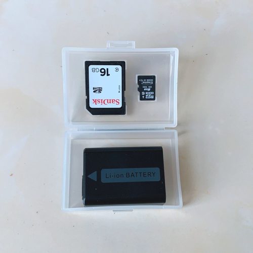 适用佳能尼康相机微单反锂电池FW50NPW126 LP-E6 E17 FZ100收纳盒