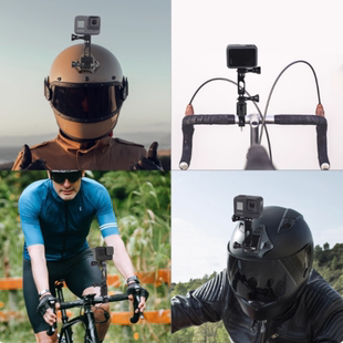 适用insta360 one x/x2/x3全景运动相机头盔支架转接头延长臂配件