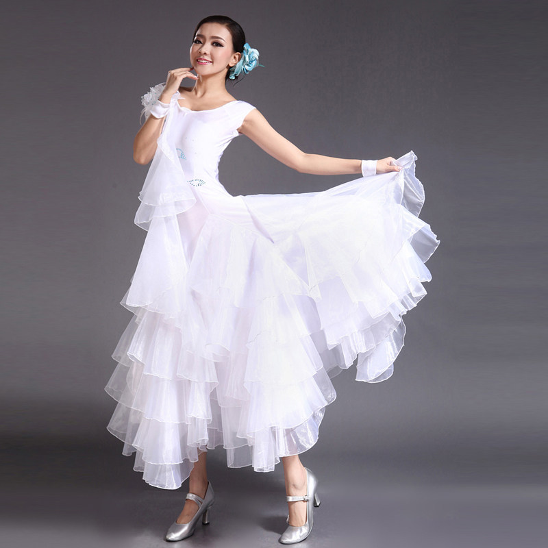 摩登舞国标舞大摆裙连衣裙长裙女士新款裙子交谊舞舞蹈裙