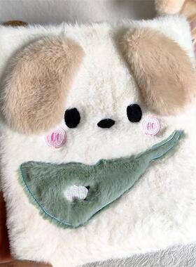 围兜小狗毛绒卡册A6活页四宫格卡册3寸5寸收纳册专辑小卡收纳册