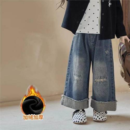 女童秋季牛仔裤春秋新款