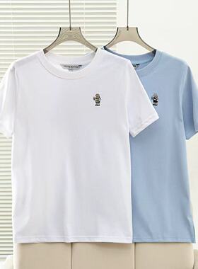 2026春夏新款学院风休闲简约萌趣刺绣圆领短袖T恤女TTRA2623C3K