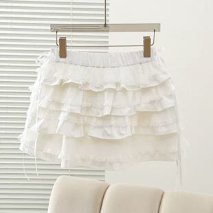 女装 学院风蝴蝶结蕾丝花边蛋糕裙半身裙YTWH2611S2B 新款 2026春季