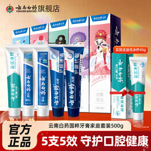 云南白药牙膏薄荷留兰香型国粹护龈清新口气成人亮白牙齿正品A
