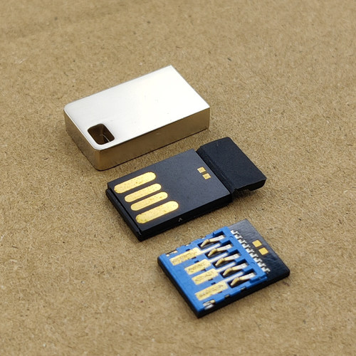 黑胶体短款U盘外壳全金属方孔防水U盘外壳