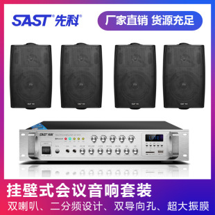 先科会议室音响店铺壁挂定压超市酒吧台球厅挂墙专用重低音 SAST