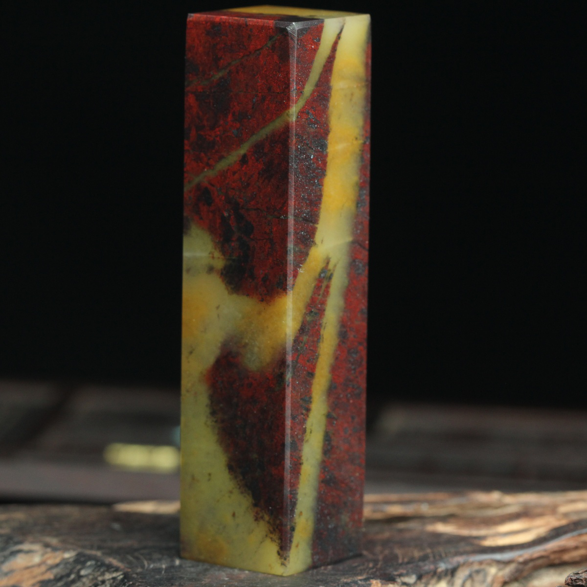 2*2玉枢坊孤品天然桂林鸡血玉个人姓名印章鸡血石章料玉石签字章