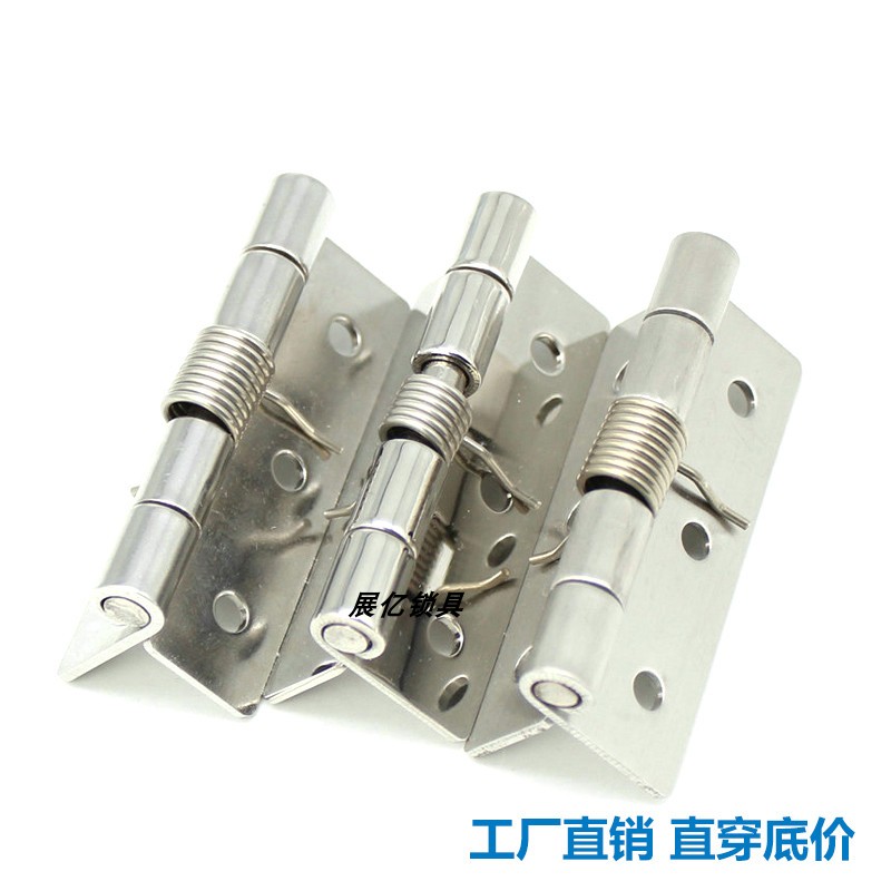 CL253-6弹簧铰链合页304不锈钢定位回弹承重自闭门烘箱门车厢合页