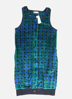 曼妮芬专柜正品 秋冬情歌珊瑚绒睡衣32047撞色开襟背心裙20320047