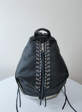 毛毛虫美国直购REBECCA MINKOFF HU17ETLB01真皮流苏双肩女包直邮