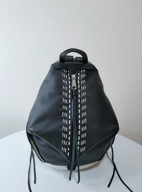 毛毛虫美国直购REBECCA MINKOFF HU17ETLB01真皮流苏双肩女包直邮