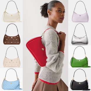 双旦24折起Kate Spade美国官网kayla小号牛皮单肩斜挎两用腋下包