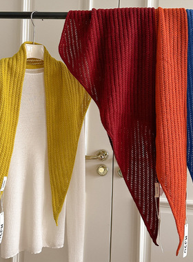 2025秋冬新款时尚针织披肩百搭感坎肩披肩围脖女保暖百搭围巾