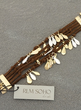 拉睦RLM SOHO手工编织灵动碎坠设计师腔调森女文艺术气质潮人手链