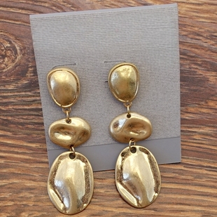 西洋欧美风设计师腔调森女文艺嘻哈朋克摇滚范几何造型耳钉针坠饰