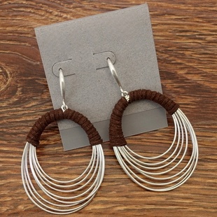 西洋欧美风手工编织设计师腔调森女文艺范个性 耳环坠饰品
