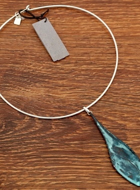 西洋欧美风设计师腔调森女文艺范创意别致叶子造型小别致项圈