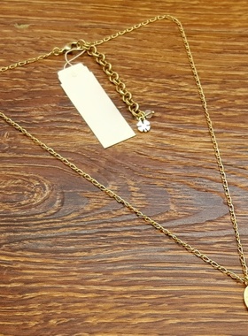 亚光磨花镀金字母Z小清新森女文艺范简洁百搭创意复古风小项链