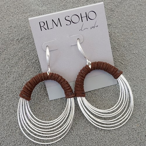 拉睦RLM SOHO西洋欧美风手工编织设计师腔调森女文艺范耳环坠饰品