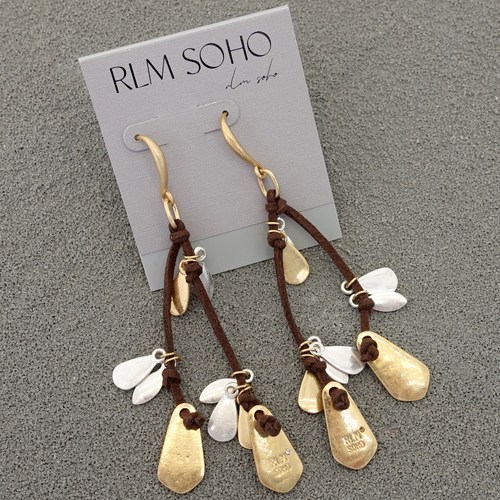 拉睦RLM SOHO西洋欧美风手工编织设计师腔调森女文艺范耳环坠饰品