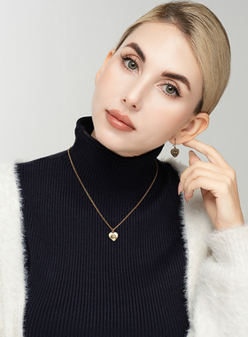 西洋欧美风创意别致小象森女文艺范简洁百搭耳环项链套装