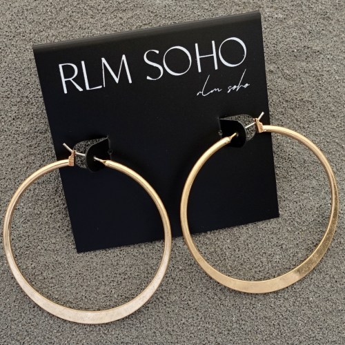 拉睦RLM SOHO哑光金银森女文艺范经典几何圆圈异域欧美风耳圈环饰