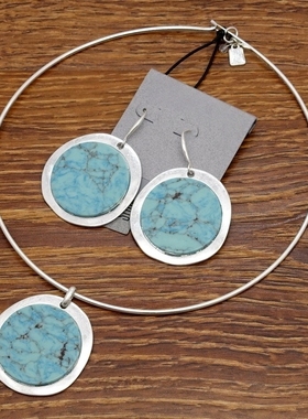 异域西洋欧美宫廷风设计师腔调森女文艺范潮人耳环坠饰项圈套装