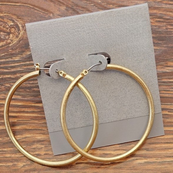 西洋欧美风森女文艺范无光哑光镀金经典百搭款式卡卡外饰耳圈环饰