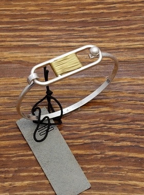 欧美风手工做绕丝设计师腔调森女文艺术气质潮人个性可开口手镯