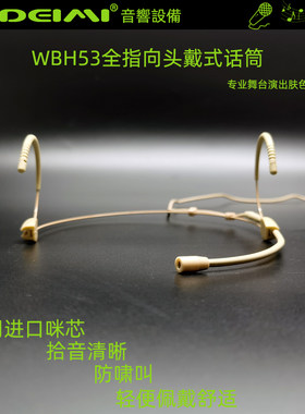 舒尔全指向头戴式隐形舞台麦克风