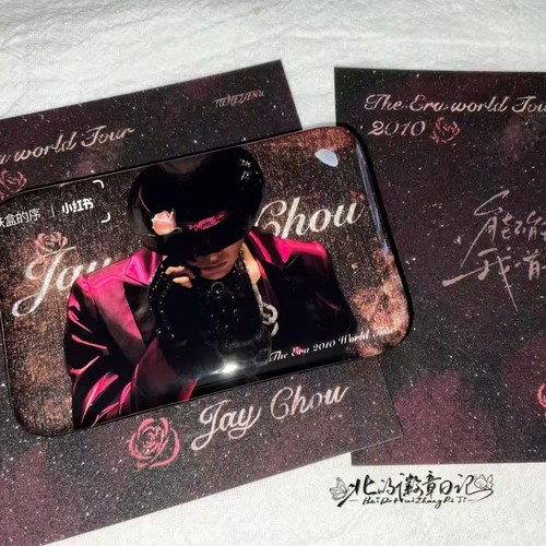 周杰伦吧唧徽章应援周边谷子定制胸针马口铁底长方形吧唧徽章