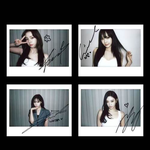 aespa自制周边小卡金玟庭宁艺卓柳智敏Giselle拍立得小卡高颜值