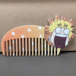 鬼灭之刃富冈义勇周边抽象可爱梳子旅行宿舍二次元动漫礼物梳子