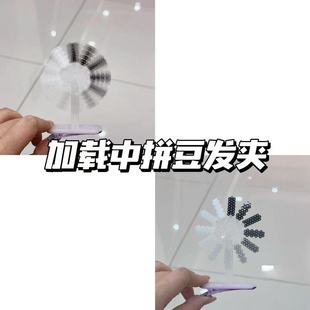 新款加载中发夹亚克力像素风可旋转发夹碎发边夹搞怪高颜值发饰