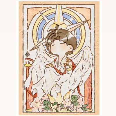 新款世界之外周边四人Q版3寸可爱拍立得小卡卡片收藏送朋友礼物