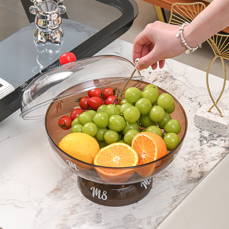 高脚水果盘家用客厅茶几摆件桌面收纳糖果托盘简约坚果零食摆放盘