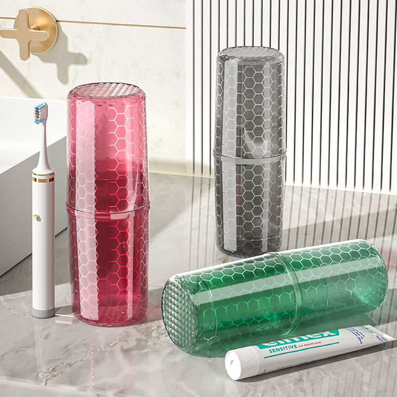 旅行杯牙刷收纳盒便携式牙刷杯创意漱口杯刷牙杯防爆组合牙刷盒