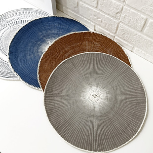 Woven placemats跨境批发西餐垫桌垫锅垫碗盘垫隔热防烫垫 paper