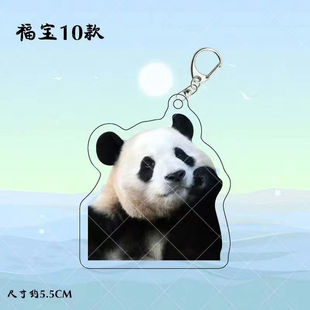 熊猫花花挂件钥匙扣四川大熊猫和花周边萌兰果赖挂饰包包小饰品