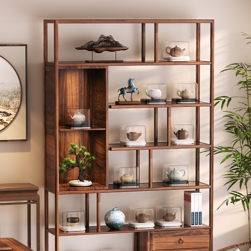 茶具茶杯防尘透明收纳盒紫砂壶置物架功夫茶壶陶壶泡茶盖碗摆放架