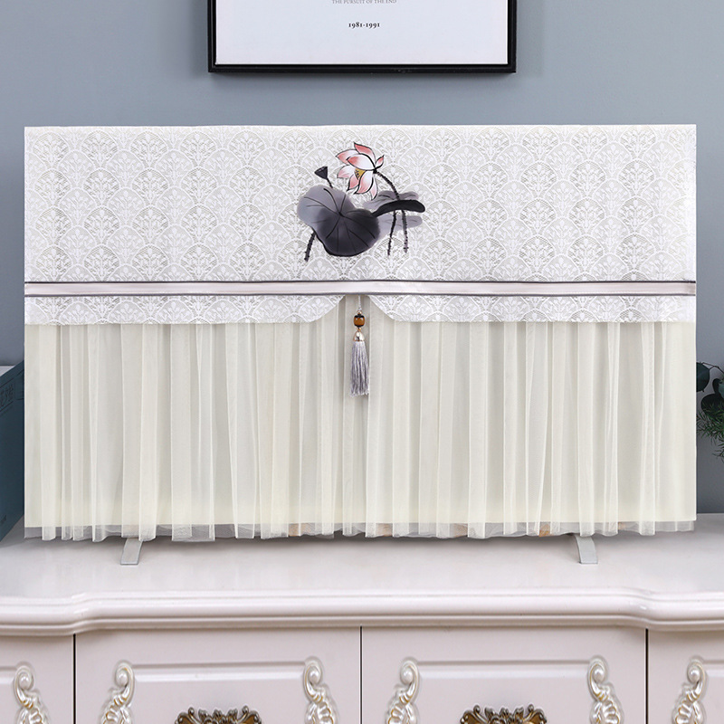 电视机防尘罩套挂在墙上的2025新款55寸65寸75寸遮盖布遮挡帘布罩