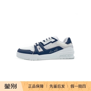【现货】Louis Vuitton LV 37届美洲杯限定款Trainer 蓝白运动鞋