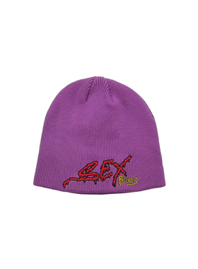 【现货】Matty Boy Sex Records刺绣冷帽 紫色针织帽 男女同款