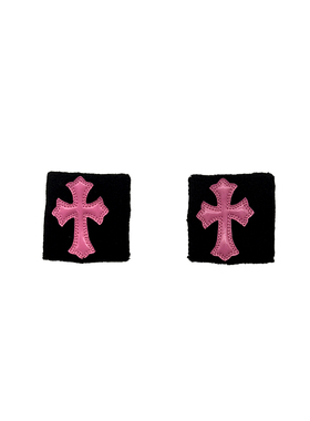 【现货】Chrome Hearts 克罗心 粉色漆皮十字护腕 男女同款
