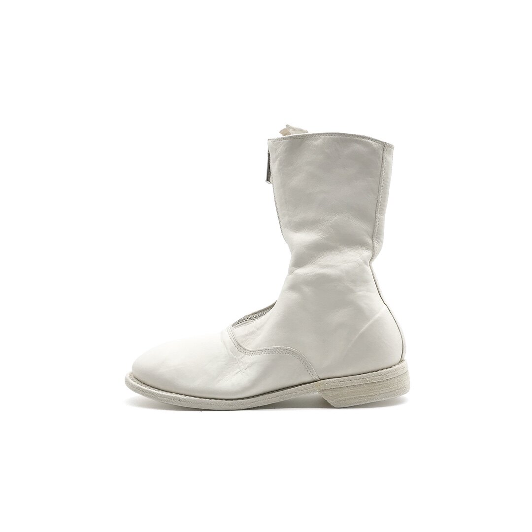 【现货】Guidi 310 女款前拉链中筒马皮靴 复古手工皮靴