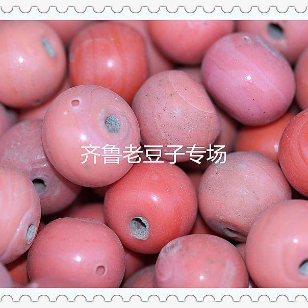 百年左右老琉璃珠子19mm博山古法孩儿面琉璃珠 有瑕疵 有裂 慎拍